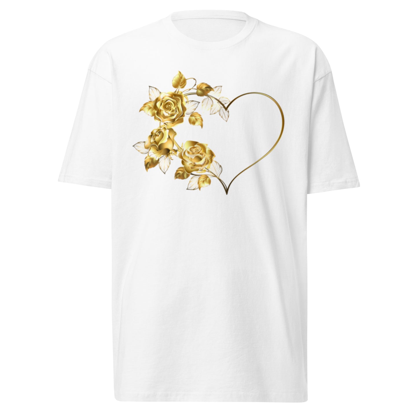 Gold Heart Rose Heavyweight Tee
