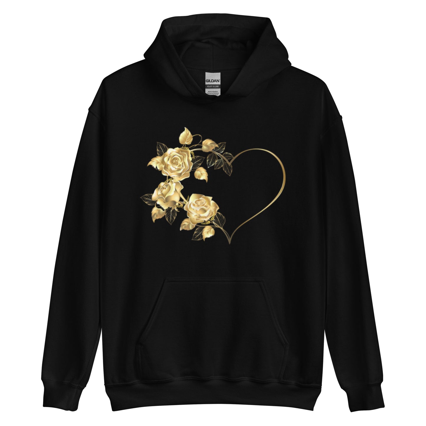 Gold Rose Heart Heavyweight Hoodie