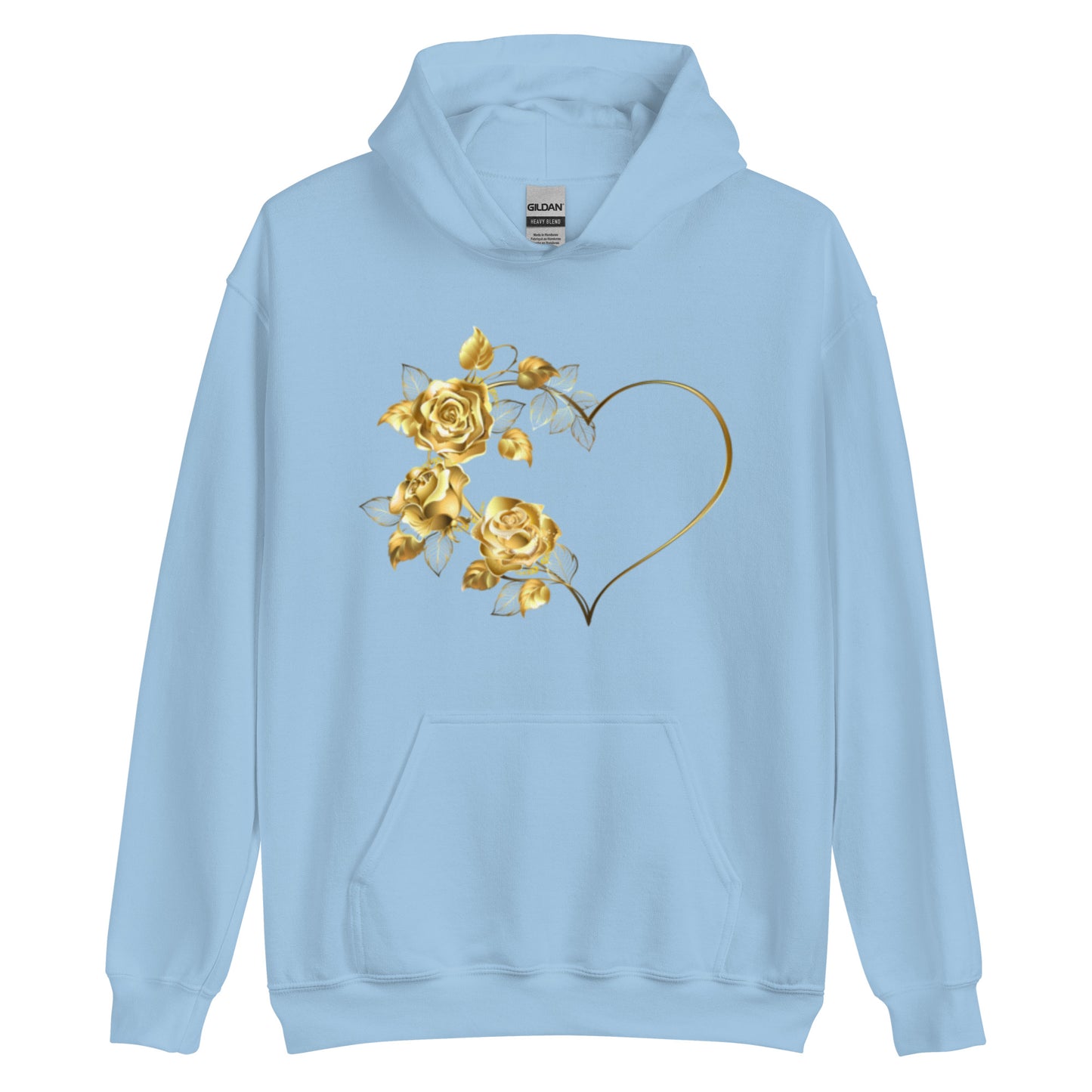 Gold Rose Heart Heavyweight Hoodie