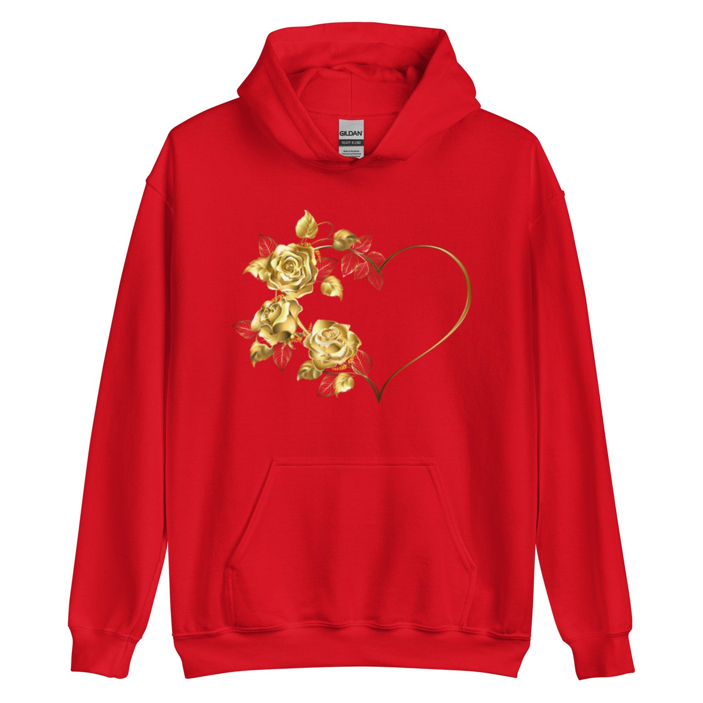 Gold Rose Heart Heavyweight Hoodie