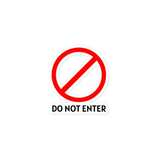 Do Not Enter Stickers