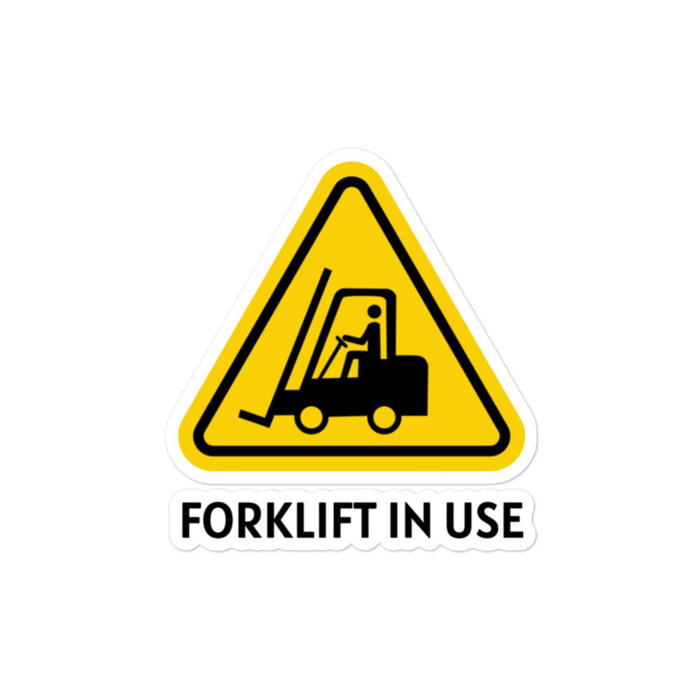 Forklift In Use Stickers